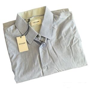 Duchamp Men’s Blue Cotton Dress Shirt Size 17 XL Tailored Fit